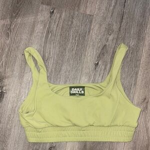 Daily Drills Vibrant Green Activewear Top